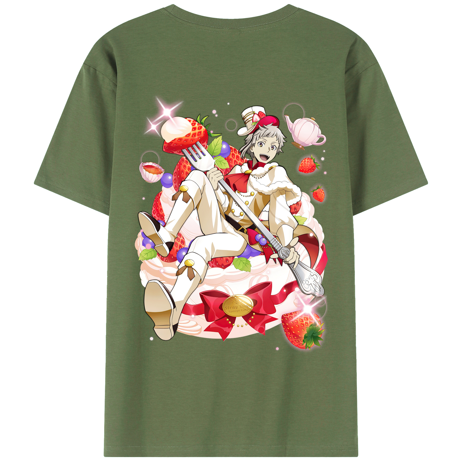 （画像用） 文豪ストレイドッグス Bungo Stray Dogs 綿100％ メンズ半袖Tシャツ（バックプリント） 通気性